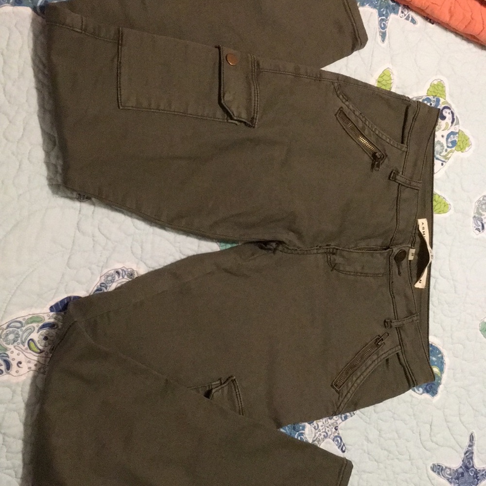 Ashley Mason, size 28, olive green, pants